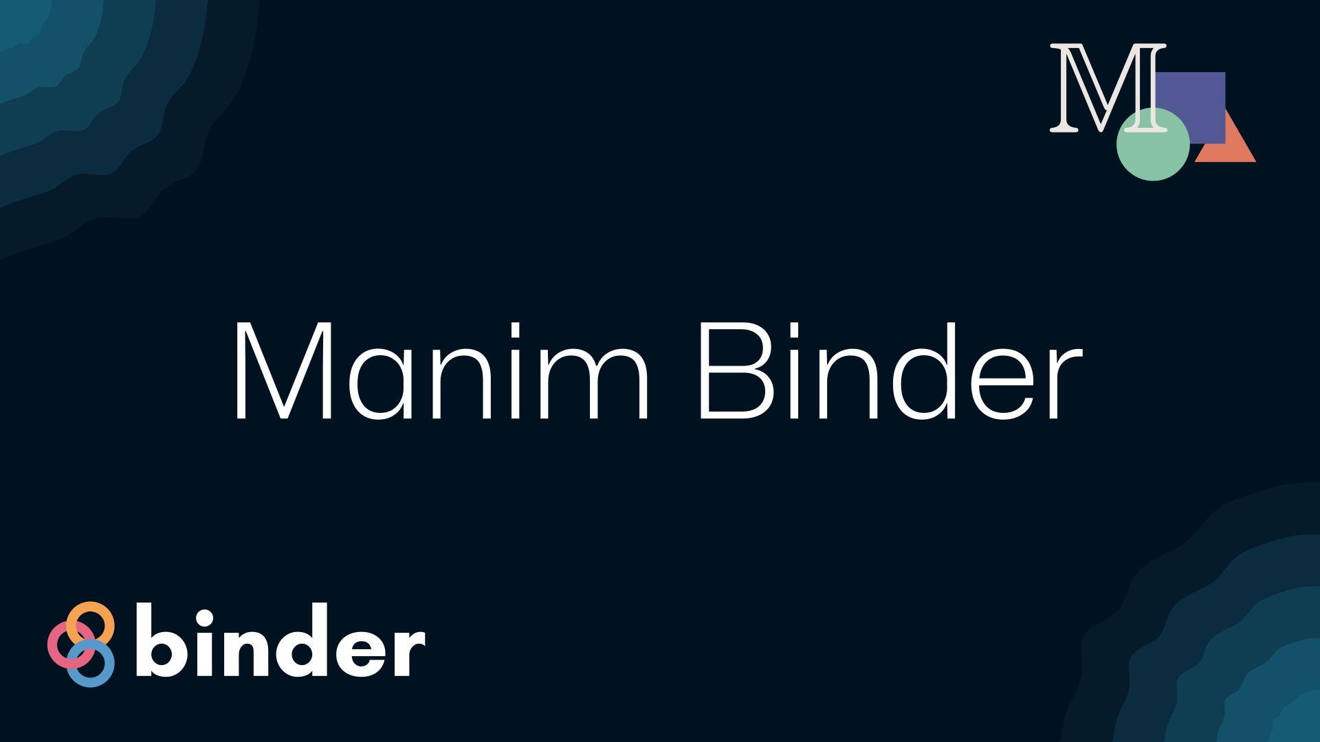 Adding interactive Code Blocks to Manim Documentation — Manim Binder image