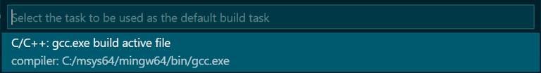 vscode default gcc task